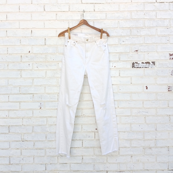 Gap Cheeky Sky High White Jeans Size 4 Tall - Picture 3 of 9